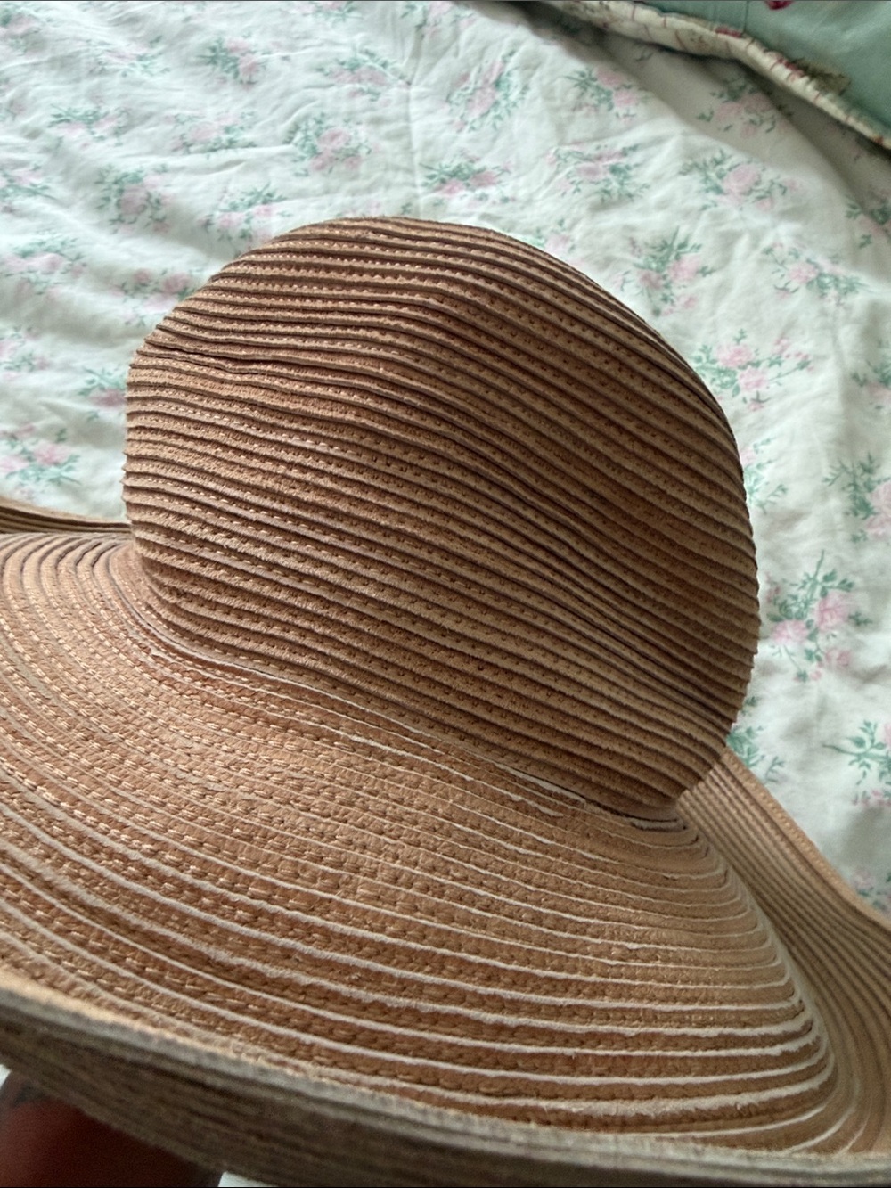 Patricia Underwood Wide Brim Straw Hat in Tan - Picture 5 of 11